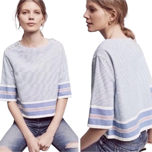 Maeve Tops - Anthropologie Maeve Sullivan Stripped Top Nautical Beach Cruise Size XS